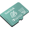 SanDisk 512GB microSDXC-Card, Licensed for Nintendo -Switch - SDSQXAO-512G-GNCZN