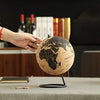 Globe Trekkers - Medium Cork Globe with 100 Colored Push Pins & Durable Steel Base - 7.3 Inches | Great for Educational Purposes & Mapping Travels | Does Not Have Plastic Strip Like Most