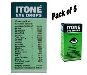 ITONE 5 X Ayurvedic Herbal Eye Drops Natural Allergies 10ml by ITONE
