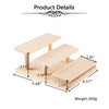 Top Plaza 3-Tier Wooden Riser Display Stands for Collective Figurine Collection Decorative Accessories Wooden Tier Step for Desk