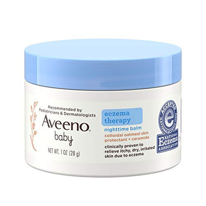 Aveeno Baby Eczema Therapy Nighttime Balm with Colloidal Oatmeal, Travel Size, 1 oz