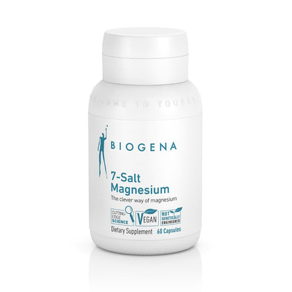 Biogena 7-Salt Magnesium Complex - Magnesium Supplement with 7 Magnesium Forms - bisglycinate, Malate, Citrate, Oxide, glycerophosphate, gluconate and Carbonate I High Absorption