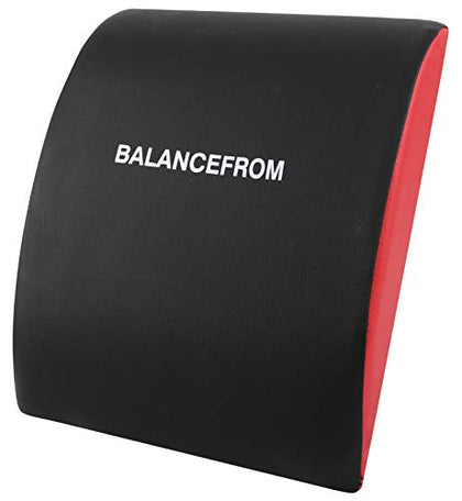 BalanceFrom Ab Mat Trainer Abdominal Machine Exercise Crunch Roller Workout Exerciser, Black/Red, Ab Mat (Regular)