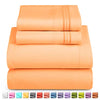 Nestl Twin Sheets Set - 3 Piece Twin Bed Sheets, Double Brushed Twin Sheet Set, Hotel Luxury Bed Sheets Twin Size, Extra Soft Light Orange Sheets, Twin Size Bed Set