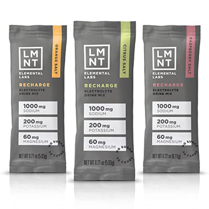 LMNT Zero-Sugar Electrolytes - Variety Pack - Hydration Powder Packets | No Artificial Ingredients | Keto & Paleo Friendly | 12 Sticks