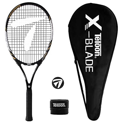 Teloon Recreational Adult Tennis Rackets-27 inch Tennis Racquet for Men and Women College Students Beginner Tennis Racket. (V5-Black)