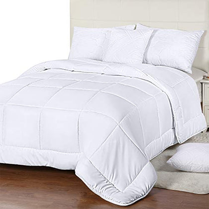 Utopia Bedding All Season Down Alternative Quilted Twin/Twin XL Comforter - Duvet Insert with Corner Tabs - Machine Washable - Bed Comforter - White