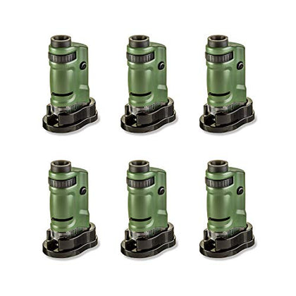 Carson MicroBrite 20x-40x LED Lighted Pocket Microscope for Learning, Education and Exploring - Set of 6 (MM-24MU)