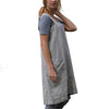 VLZUFE Cotton Linen Apron for women Cross Back Apron Pinafore Dress for Baking Cooking Gardening Work