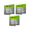 PNY 32GB Elite Class 10 U1 microSDHC Flash Memory Card 3-Pack - 100MB/s, Class 10, U1, Full HD, UHS-I, micro SD
