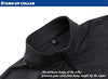 TACVASEN Men's Quarter Zip Pullover Fleece Pullover Workout Pullover Sports Performance Shirts Long Sleeve Pullover Shirts Tops Zip Up Black Grey, L