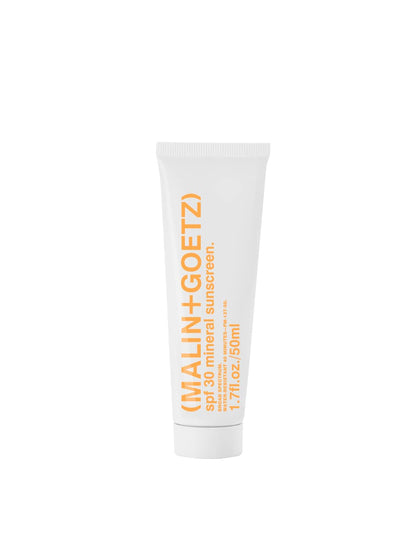 Malin + Goetz SPF 30 Mineral Sunscreen, 1.7 fl. oz. - Hydrating Mineral Sunscreen for Anti-Aging, Sunscreen Moisturizer, Body & Face Sunscreen, Lightweight Lotion with SPF