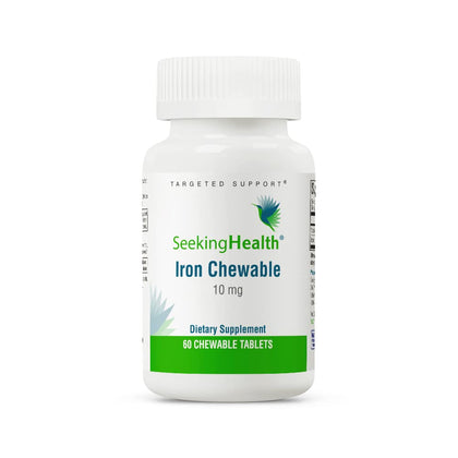 Seeking Health Iron Chewable, with Vitamin C, Supports Healthy Blood and Muscle Development, Vegan and Vegetarian (60 Tablets)*