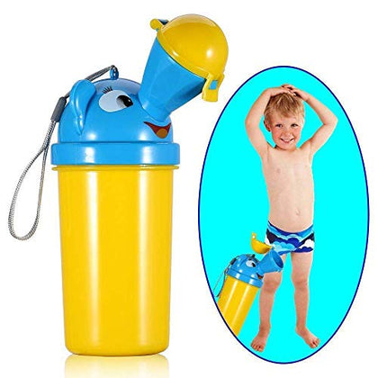 [500ML] Portable Baby Child Kids Travel Potty with Clean Brush,Hygienic Leak Proof Urinal Emergency Toilet for Camping,Car Travel,Outside,Park.Kid Toddler Pee Training Cup,Pee Bottle for Kids,Boy