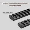 Bontok Single Picatinny Aluminum Accessory Rail Set for Mlock 3 5 7 9 11 13 Slots with 13 T-Nuts & Screws, 6 Allen Wrench- Squared Corner