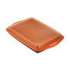 Rachael Ray Bakeware, Nonstick Baking / Cake Pan With Lid and Grips, Rectangle - 9 Inch x 13 Inch, Gray