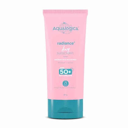 Aqualogica Radiance+ Dewy Sunscreen with Watermelon & Niacinamide with SPF 50 & PA+++ - 80g
