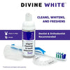 Divine White Dual-Action Stain Removal Aligner/retainer Cleaner and Teeth Whitening Foam- Hydrogen Peroxide-Good for Invisalign, ClearCorrect, SmileDirectClub, Candid -Oral Care-Toothpaste Replacement