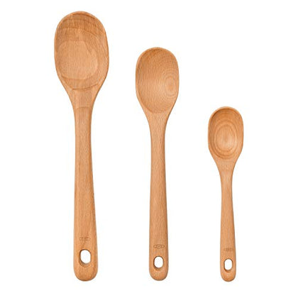 OXO Good Grips 3-Piece Wooden Spoon Set,Brown