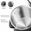 Dezin Electric Kettle, 0.8L Portable Travel Kettle with Double Wall Construction, 304 Stainless Steel Electric Tea Kettle for Business Trip, Small Electric Kettle with Auto Shut-Off (Without Cup)