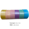 Toyvian 6 Rolls of Sticky Ball Tape Candy Color Decompression Sticky Ball Glue Toy Adhesive Tape for Kids Adults DIY Rainbow Ball Toy