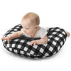 The Peanutshell Black & White Buffalo Plaid Nursing Pillow for Breastfeeding | Pillow & Nursing Pillow Cover for Baby Boys or Girls