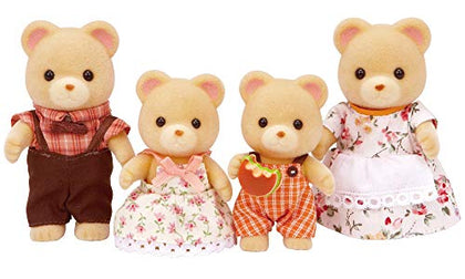 Calico Critters Cuddle Bear Family, Dolls, Dollhouse Figures, Collectible Toys 4 Count
