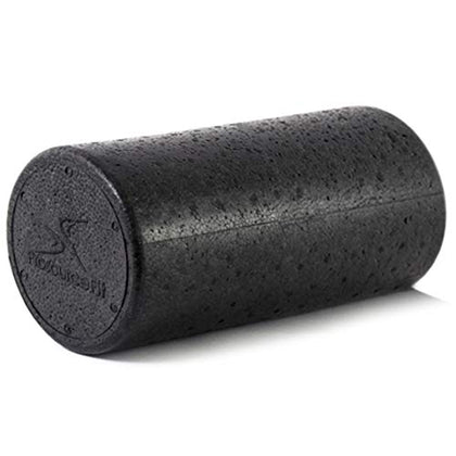 ProsourceFit High Density Foam Rollers 12 - inches long, Firm Full Body Athletic Massage Tool for Back Stretching, Yoga, Pilates, Post Workout Muscle Recuperation, Black