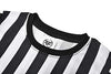ChinFun Children's Referee Shirt Kids Black and White Stripe Ref Costume for Basketball, Football, Volleyball Crew Neck 2XS