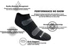 Saucony Men's Multi-Pack Mesh Ventilating Comfort Fit Performance No-Show Socks, Black Basic (6 Pairs), Shoe Size: 6-9