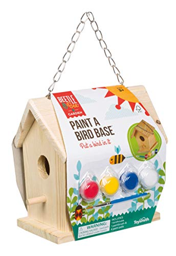 Beetle & Bee Paint A Bird Base, Backyard Birdhouse Kit, Bird House Painting Kit for Kids, DIY Arts & Crafts Gardening For Kids & Teens, Boys & Girls