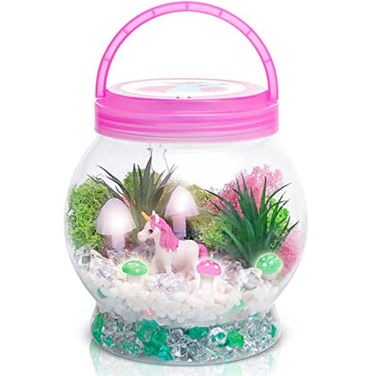 Arts & Crafts DIY Terrarium w/Augmented Reality App. Unicorn Toys Gifts for Girls 6-8. Arts and Craft Unicorn Birthday Gifts for Kids Ages 5, 6, 7 & 8. Birthday Gifts for 6 Year Old Girls