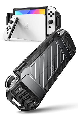 SUPCASE Unicorn Beetle Pro Series Case for Nintendo Switch OLED Model (2021), Dockable Rugged Protective Case (FrostBlack)