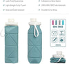 SPECIAL MADE Collapsible Water Bottles Leakproof Valve Reusable BPA Free Silicone Foldable Water Bottle for Gym Camping Hiking Travel Sports Lightweight Durable 20oz (4 color mix 1nd version)