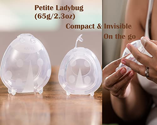 haakaa Ladybug Milk Collector 1.4oz/40ml - Wearable Nursing Cups | Soft Breast Shells | Breastmilk Saver |Portable Letdown Catcher for Pumping On The Go Breastfeeding Moms, Protect Sore Nipples