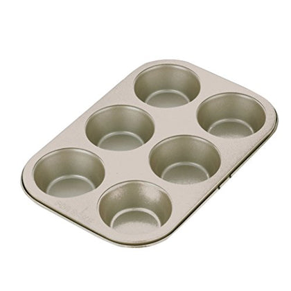 For Bake Carbon Steel Nonstick Bakeware Muffin Pan (6-Cup)