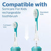Philips Sonicare for Kids 7+ Genuine Replacement Toothbrush Heads, 2 Brush Heads, Turquoise and White, Standard, HX6042/94