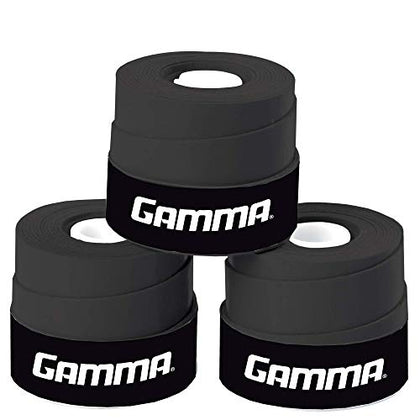 GAMMA Sports Supreme Overgrip for Tennis, Pickleball, Squash, Badminton, and Racquetball Racquets, 3 Count (Pack of 1), Black