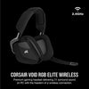 CORSAIR VOID ELITE RGB Wireless Gaming Headset (7.1 Surround Sound, Low Latency 2.4 GHz Wireless, 40ft Wireless Range, Customisable RGB Lighting, Durable Aluminium with PC, PS4 Compatibility) - Carbon