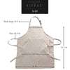 BIGHAS Adjustable Bib Apron with Pocket Extra Long Ties for Women Men, 18 Colors, Chef, Kitchen, Home, Restaurant, Cafe, Cooking, Baking (Beige)
