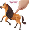 Mattel Spirit Untamed Forever Free Spirit Horse (8-in) with Realistic Walking Feature, Neighing Sounds, Long Mane & Tail Hair, Brush, Hay Bale, & Apple Snack Accessories