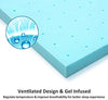 BedsPick 2 Inch Memory Foam Mattress Topper Twin Size Gel Infused Soft Foam Mattress Pad Single Bed Toppers