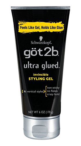 Got2b Ultra Glued Invincible Styling Hair Gel, 6 Ounces (Pack of 2)