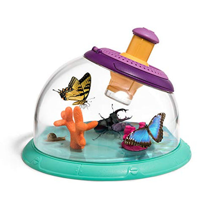 Science Can Bug Catcher Kit for Kids, Critter Cage Butterfly Bug House Insect Observation Box with 5X Magnifying Glass, Portable Kid Explorer Kit STEM Nature Outdoor Toys Science Kit for Ages 3+