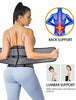 TELALEO Neoprene Waist Trainer for Women - Slimming Body Shaper - 2 Hot Waist Trimmer Cincher Sweat Belt - Tummy Control Corset Girdle Gray Small