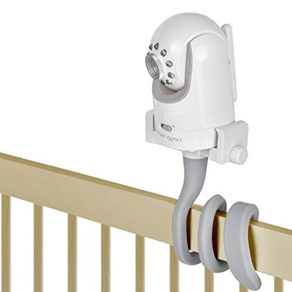 Baby Monitor Mount Camera Shelf Compatible with Infant Optics DXR 8 & DXR-8 Pro and Most Other Baby Monitors,Universal Baby Camera Holder,Attaches to Crib Cot Shelves or Furniture (Gray)
