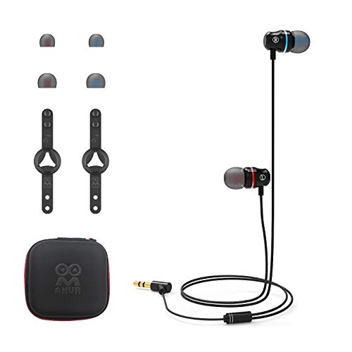 AMVR Noise Isolating Earbuds Earphones Custom Made for Meta Quest 2 VR Headset, with 3D 360 Degree Sound in-Ear Headphones and Earphone Silicone Holders (Black)
