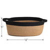Goodpick Small Woven Basket | Modern Jute Rope Basket | Cotton Basket | Room Storage Basket | Chest Box with Handles Basket 12