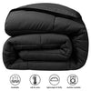 COHOME Twin/Twin XL 2100 Series Down Alternative Comforter Quilted Duvet Insert with Corner Tabs All-Season - Luxury Hotel Comforter - Reversible - Machine Washable - Black