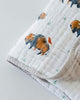 Little Unicorn - Bison Cotton Muslin Quilt Blanket | 100% Cotton | Super Soft | Babies and Toddlers | Large 47 x 47 | Machine Washable